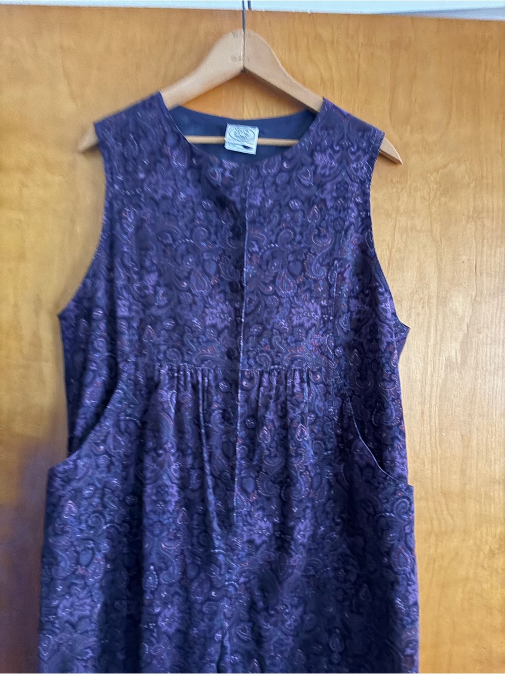 Laura Ashley Purple Paisley Sleeveless jumpsuit
